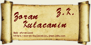 Zoran Kulačanin vizit kartica